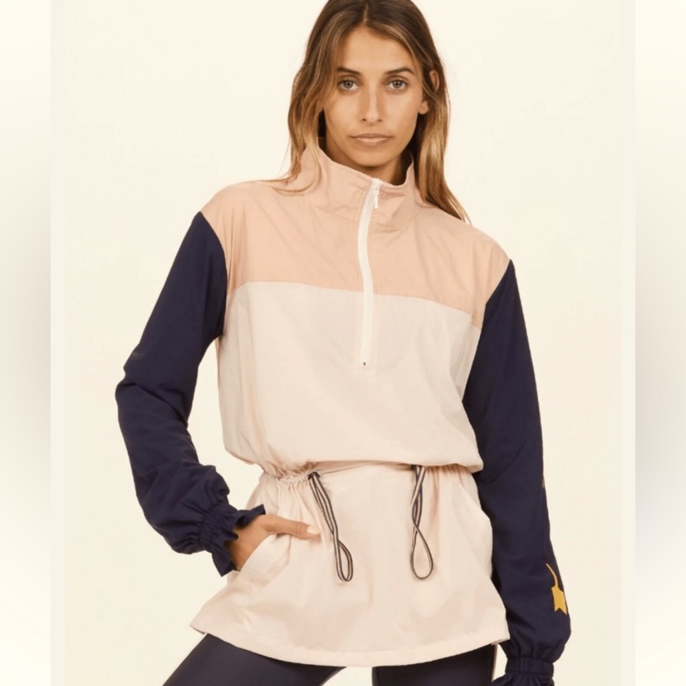 The Upside Women's Yoko Jacket XL Colour-blocked Popover 1/4 Zip Fully Lined - Picture 1 of 16